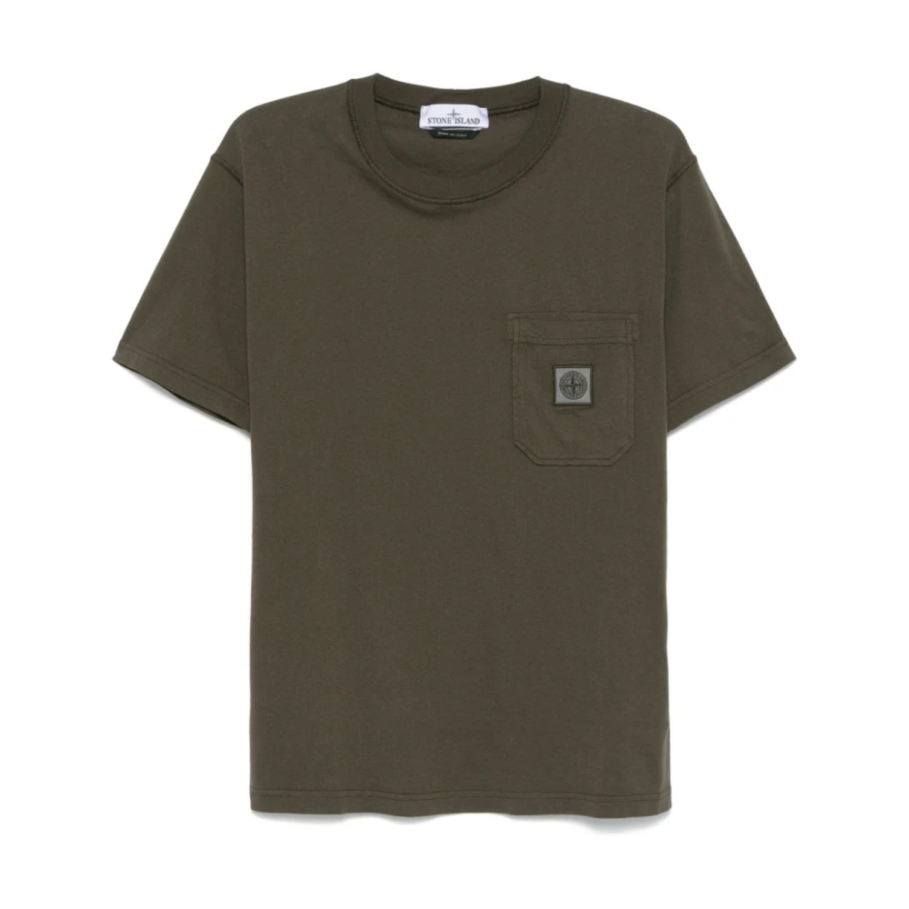 Stone Island Green T-Shirts, Male, M, Stylish T-Shirts And Polos Collection