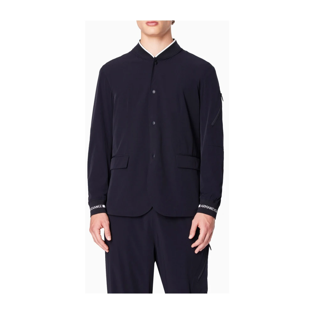 Armani Exchange Navy Blauw Blazer Set Blue Heren
