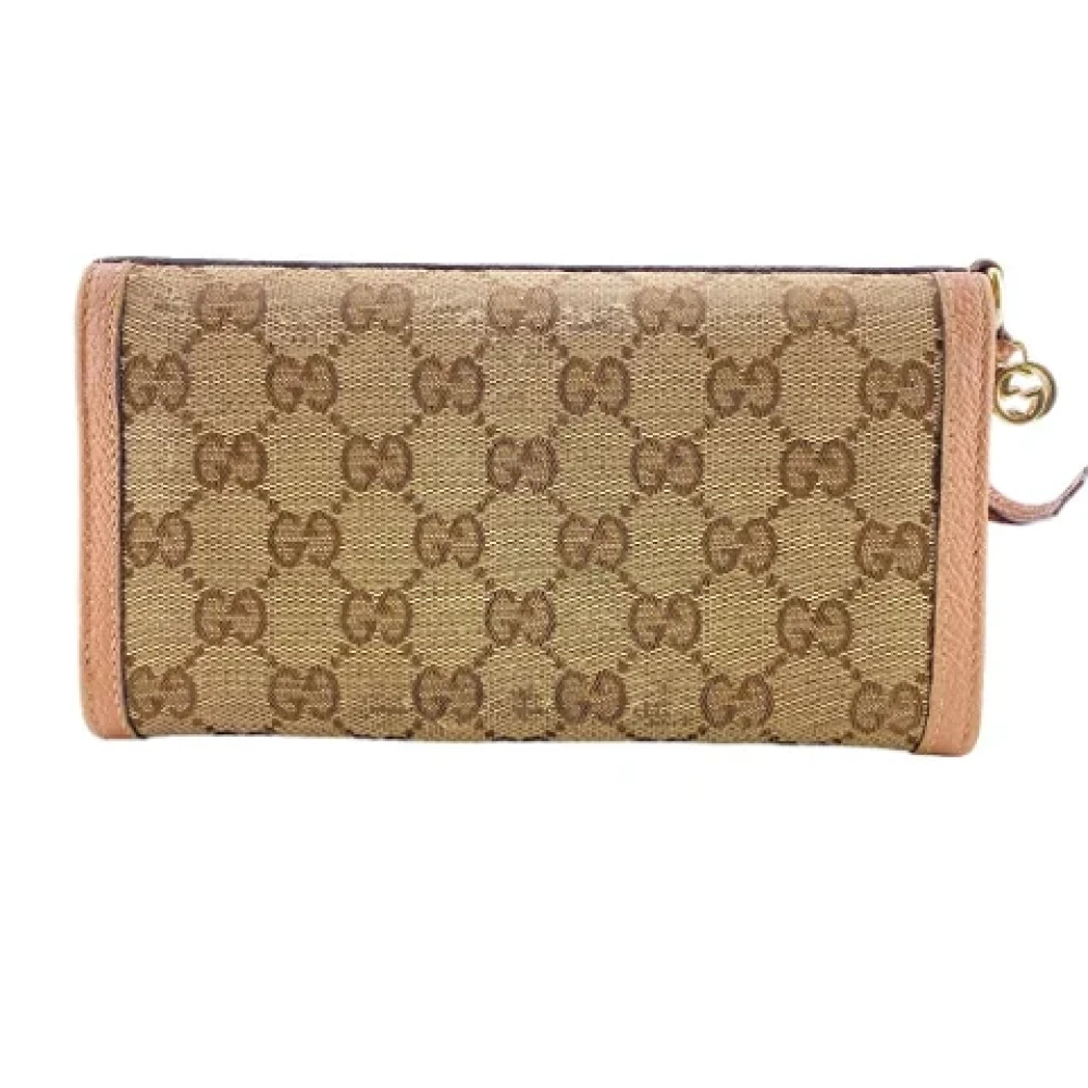 Gucci Vintage Pre-owned Canvas wallets Beige Dames