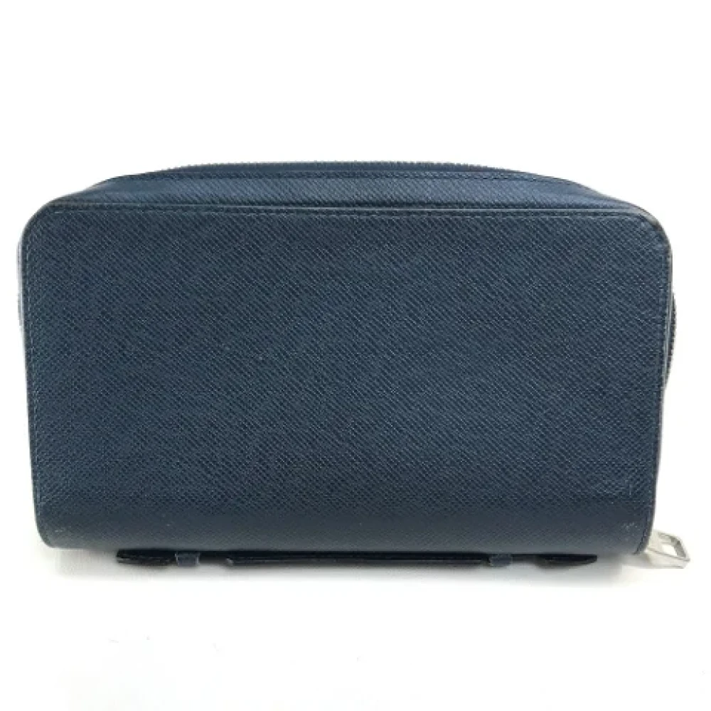 Louis Vuitton Vintage Pre-owned Leather wallets Blue Heren