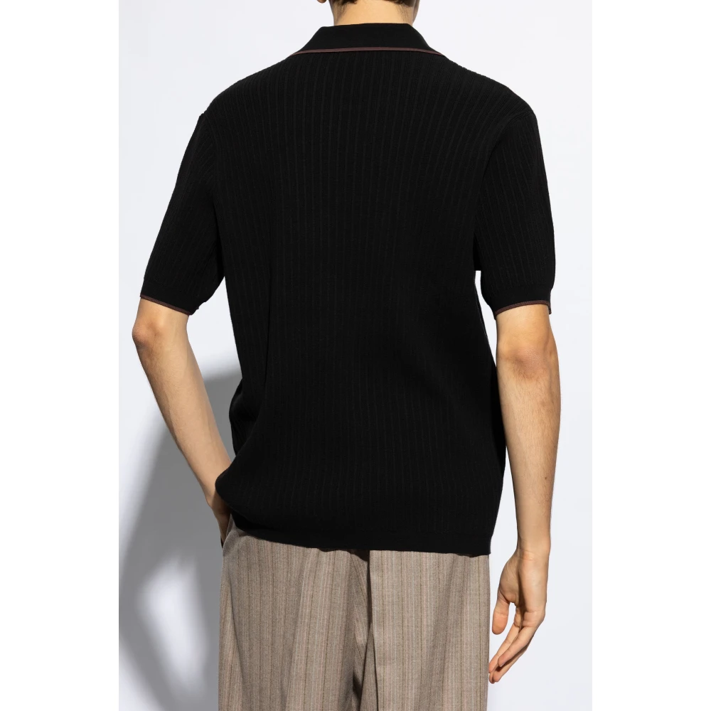 Rag & Bone Polo `Johnny` Black Heren