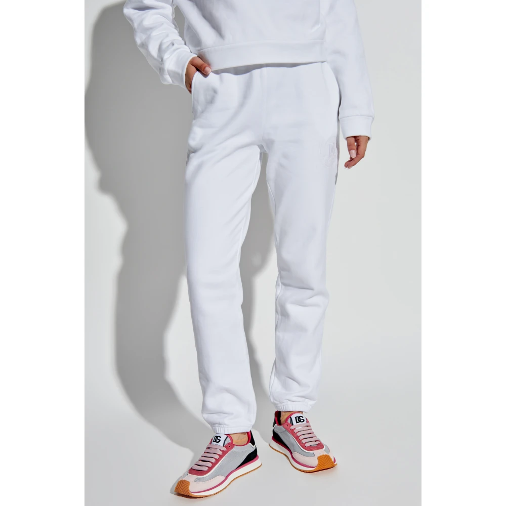 Dolce & Gabbana Sweatpants met logo White Dames