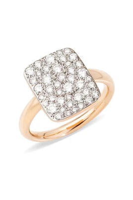 Rektangulär Diamant Sand Ring
