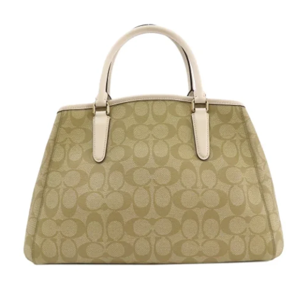 Coach Pre-owned Canvas handbags Beige Dames