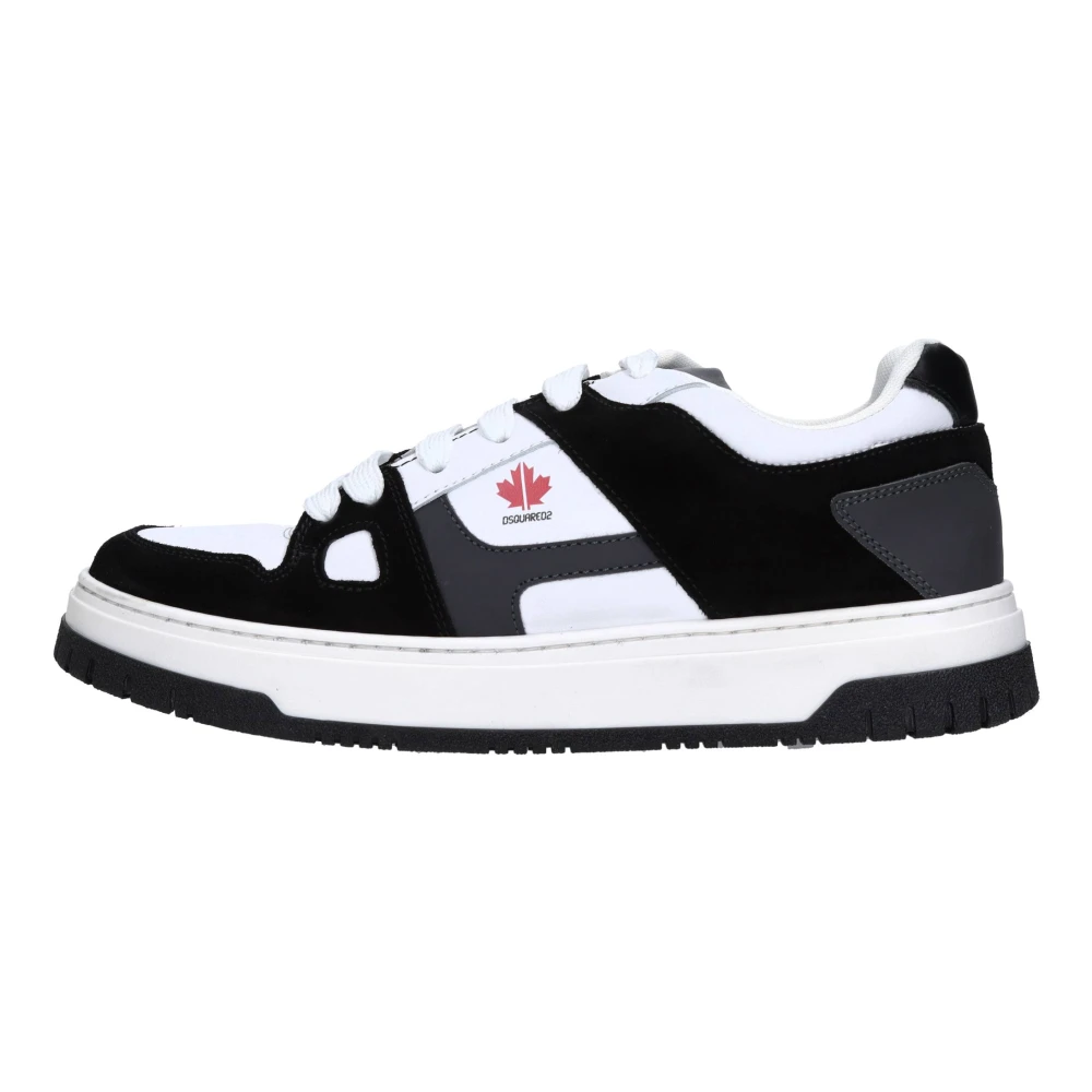 Dsquared2 Leren en stoffen sneakers Dames Schoenen Veelkleurig Multicolor