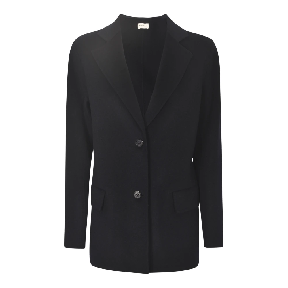 P.a.r.o.s.h. Blauwe Wol Kasjmier Jas Blue Dames