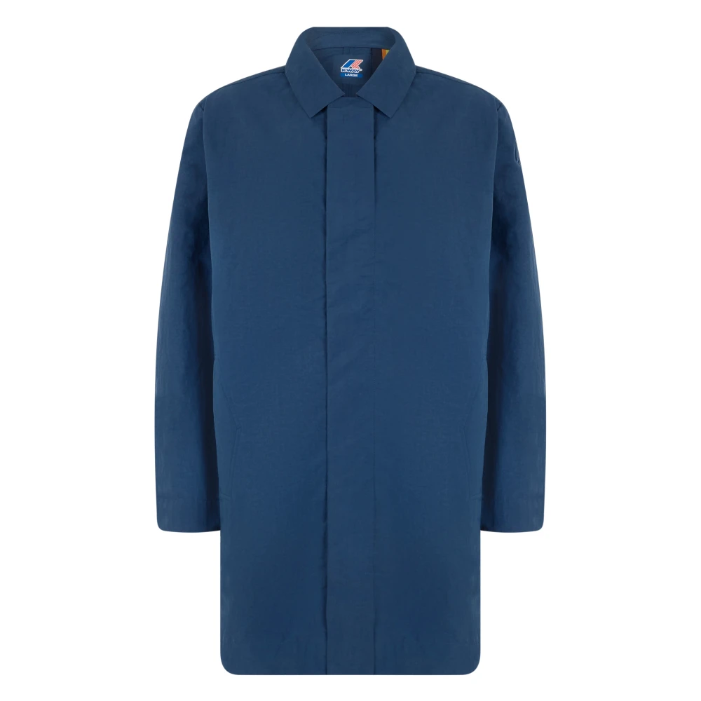 K-Way Mannelijk Blauw Jassen Heren, 2XL, Katoen, Poirol Coat