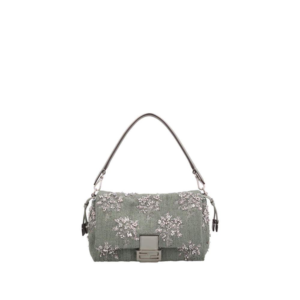 Fendi Women's Green Mamma Baguette Medium - Shoulder Bags - One Size - Bags