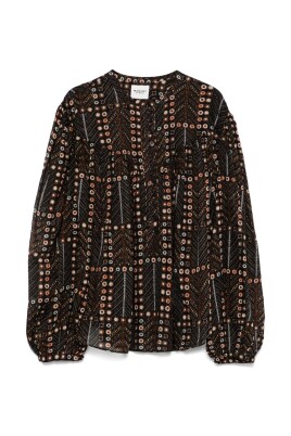 chemise-marron-a-imprime