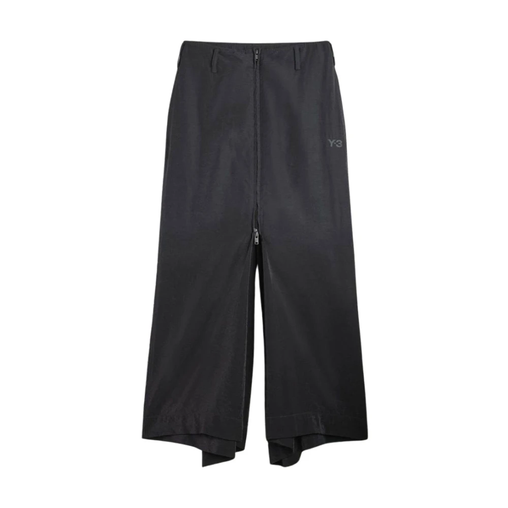 Y-3 Women's Black Ut Dip Dye Wide Trousers - Wide Trousers - S - Trousers