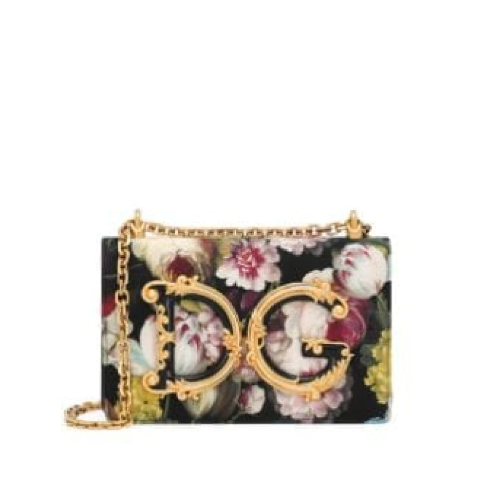 Dolce & Gabbana Schoudertas met Bloemenprint voor DG Girls Multicolor Dames