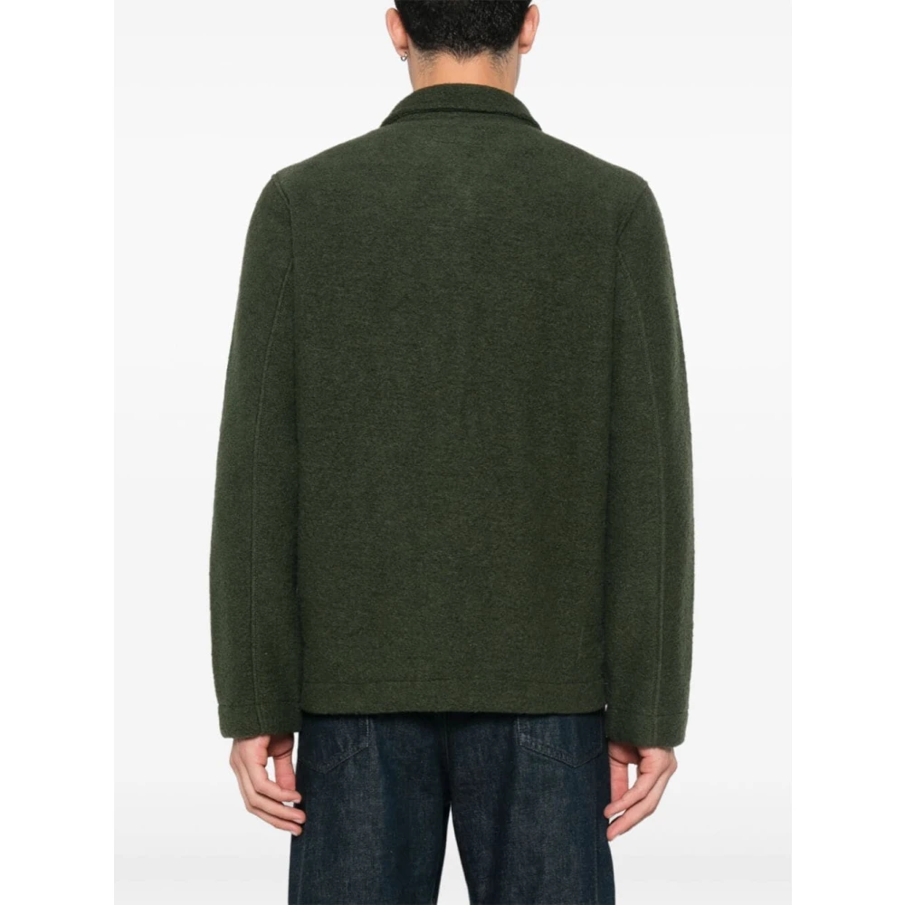 Universal Works Olijfgroene Wollen Field Jacket Green Heren