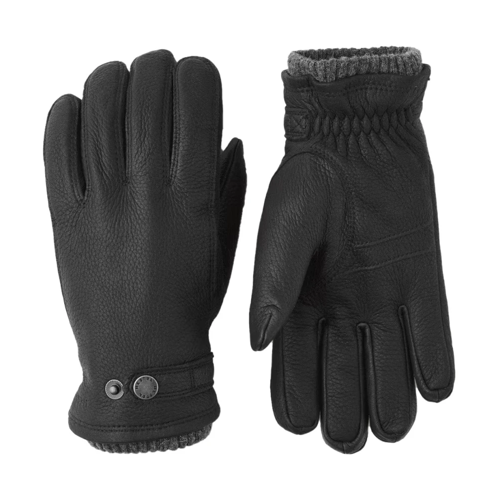 Hestra Men's Black Utsjö Deerskin Primaloft Gloves