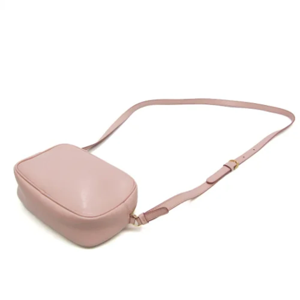 Salvatore Ferragamo Pre-owned Leather shoulder-bags Pink Dames