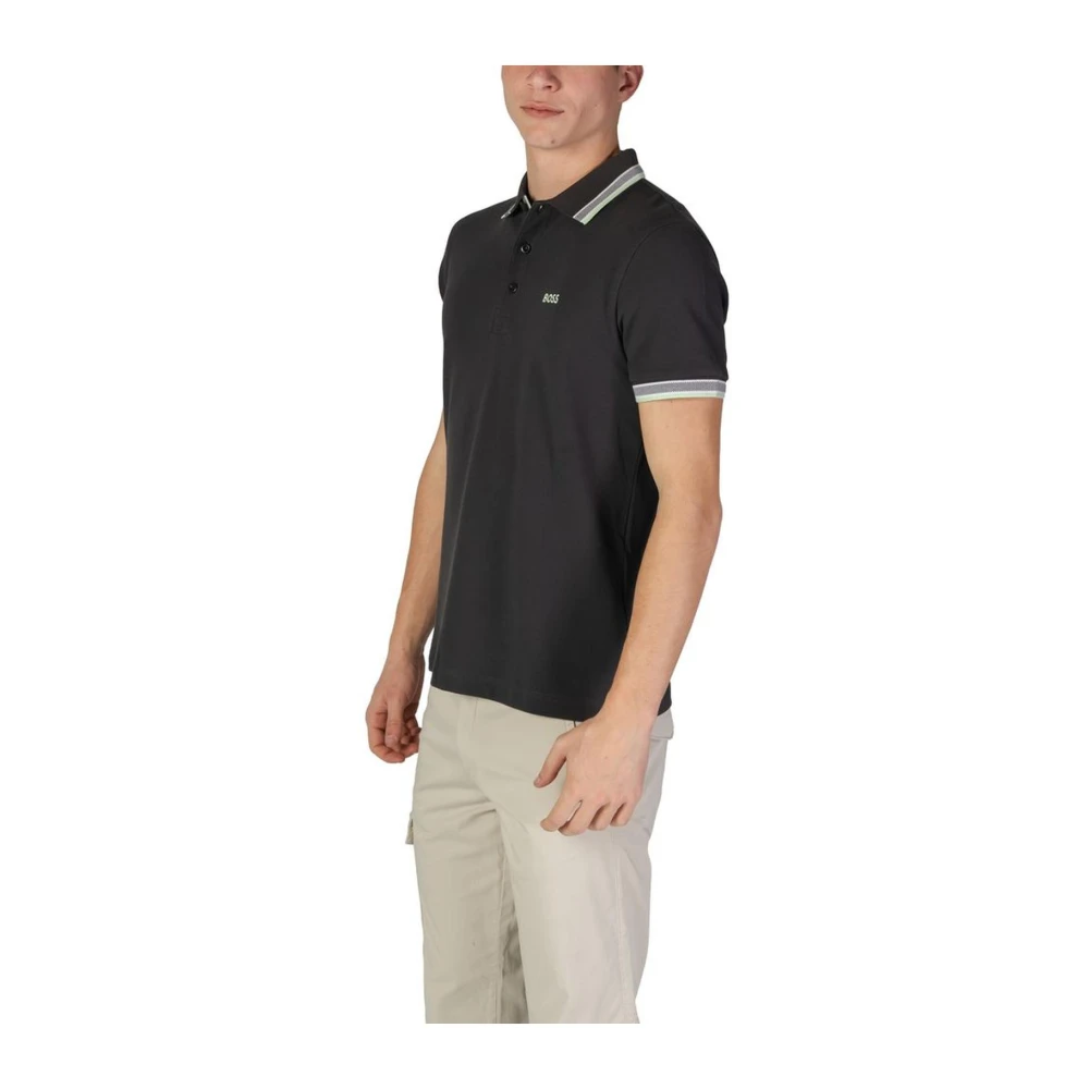 Hugo Boss Katoenen Polo Shirt Korte Mouw Heren Gray Heren