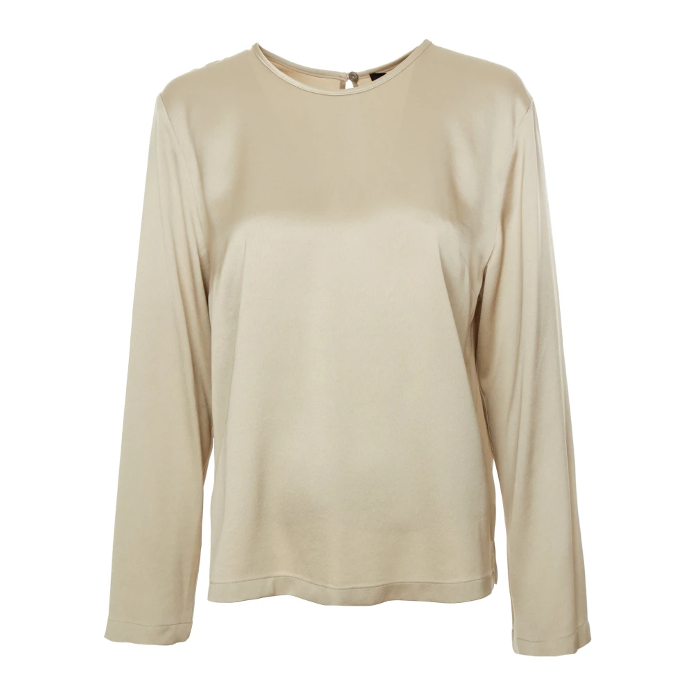 Drykorn Flowy Blouse met knoopsluiting Beige Dames