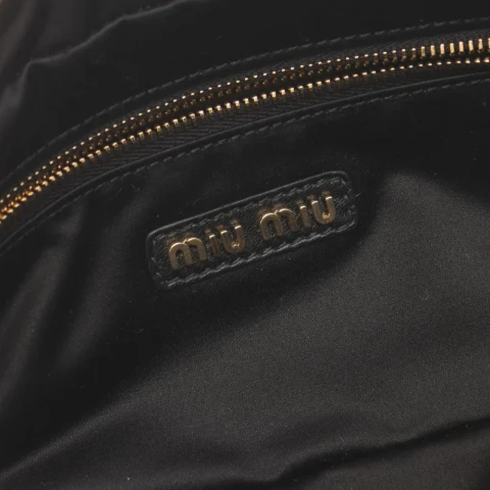 Miu Pre-owned Leather handbags Black Dames