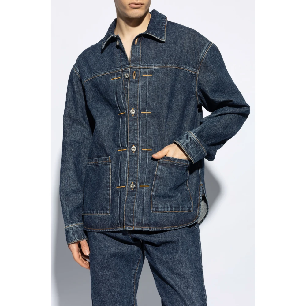 Salvatore Ferragamo Denim jack van Blue Heren