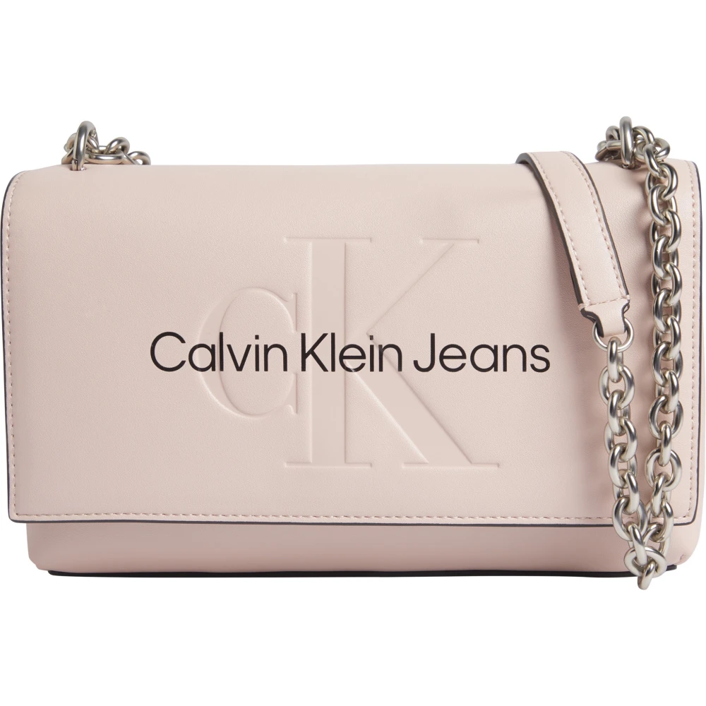 Calvin Klein Roze Schoudertas Omkeerbare Ketting Pink Dames