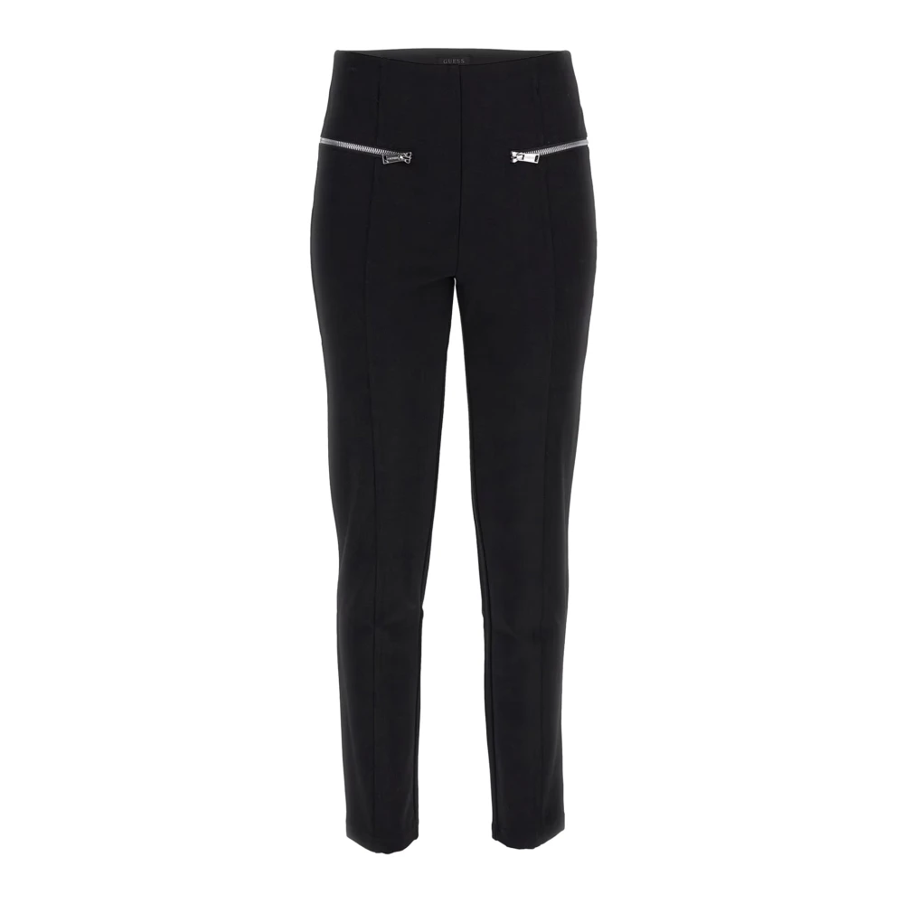 Guess Hoge Taille Skinny Leggings met Zakken Black Dames