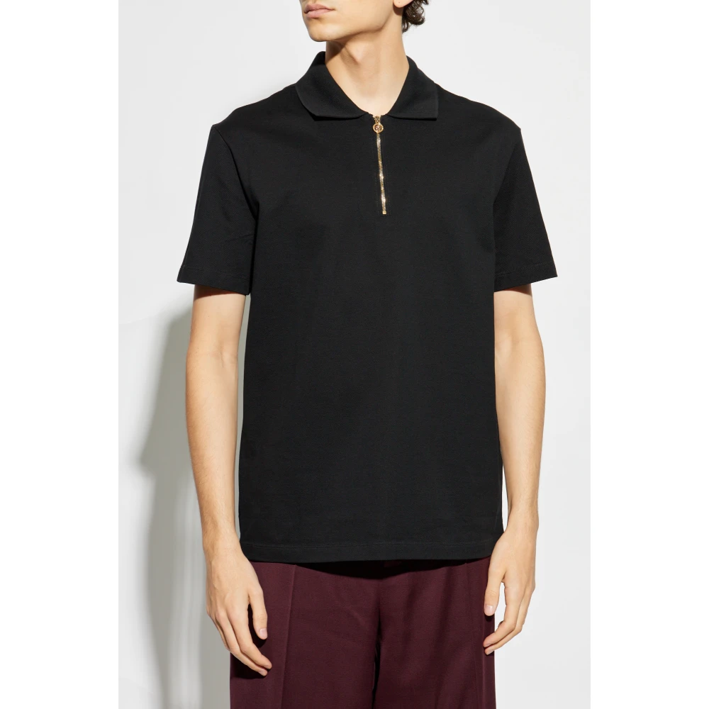 Versace Katoenen polo Black Heren