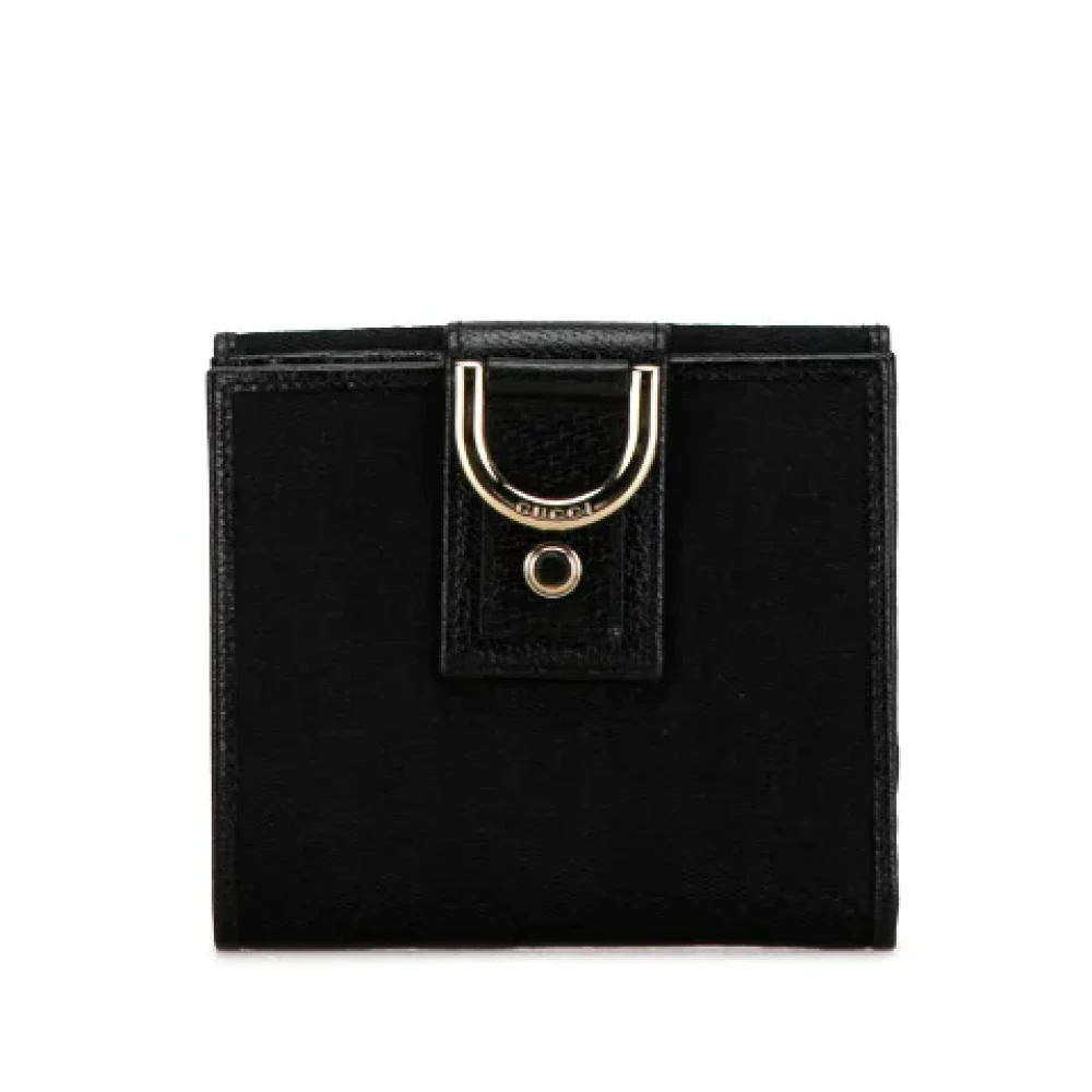 Gucci Vintage Pre-owned Canvas wallets Black Dames