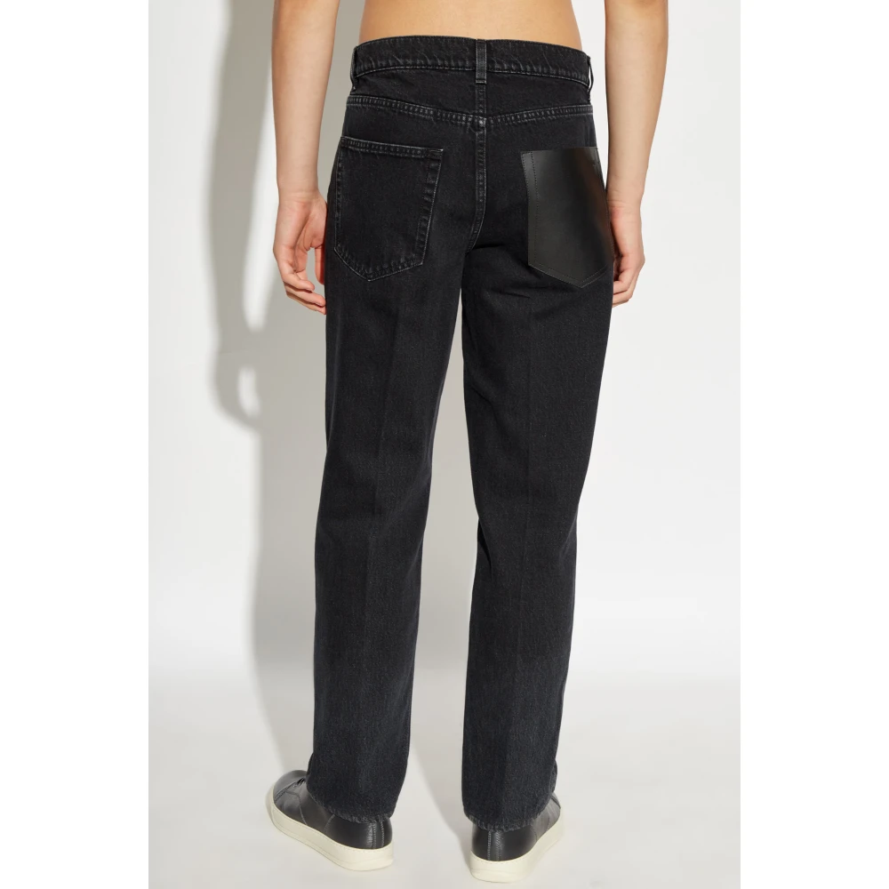 Lanvin Jeans met logo Black Heren