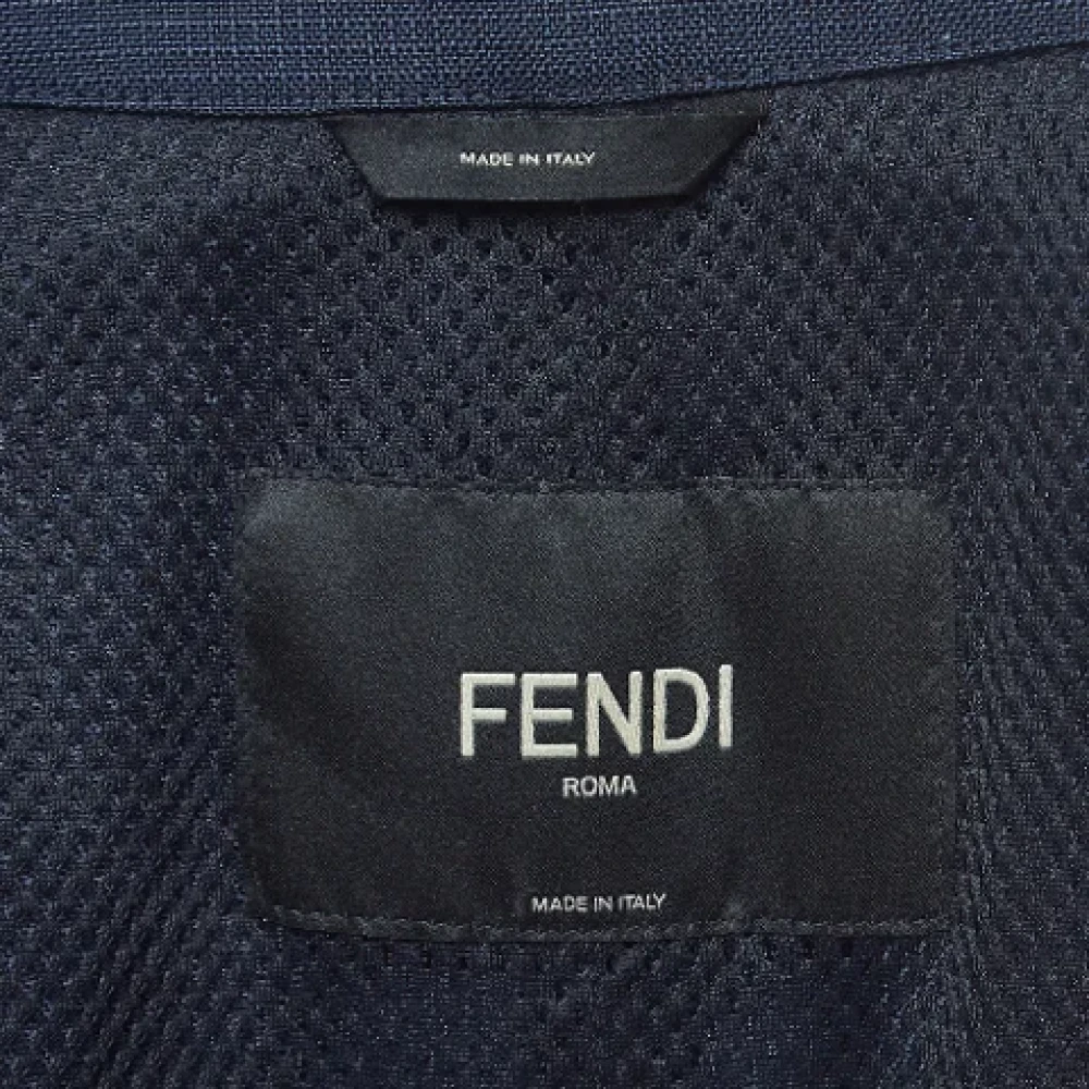 Fendi Vintage Pre-owned Nylon dresses Blue Dames