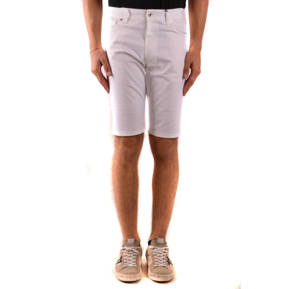 Moschino Men's White Bermuda Islands Denim Shorts - Denim Shorts - Xs - Shorts