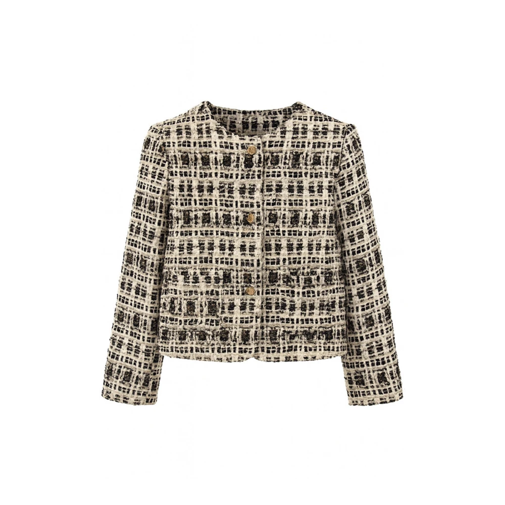 2-Biz Women's Multicolor Tweed Jackets, M, Tweed Jacket