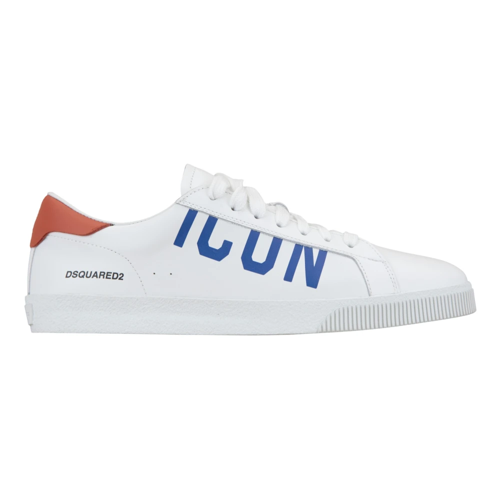 Dsquared2 White Lace-Up Leather Trainers - Male - Sneakers - 6 Uk - Shoes