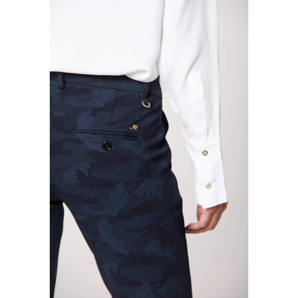 Mason's Camouflage Slim Chino Broek Blue Dames
