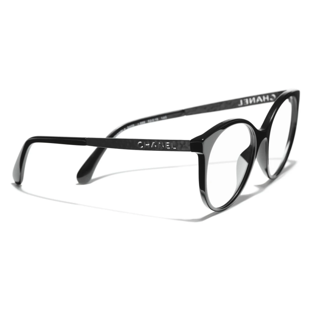 Chanel Stijlvolle zwarte bril met acetaat en metaal Black Dames