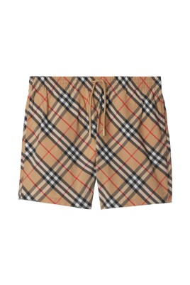 vetements-de-mer-beige-avec-motif-a-carreaux