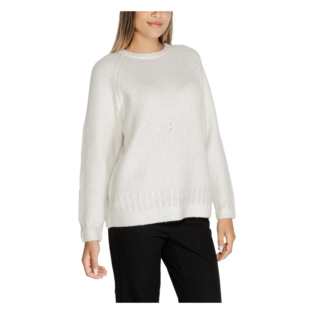 Guess Kabelgebreide trui White Dames