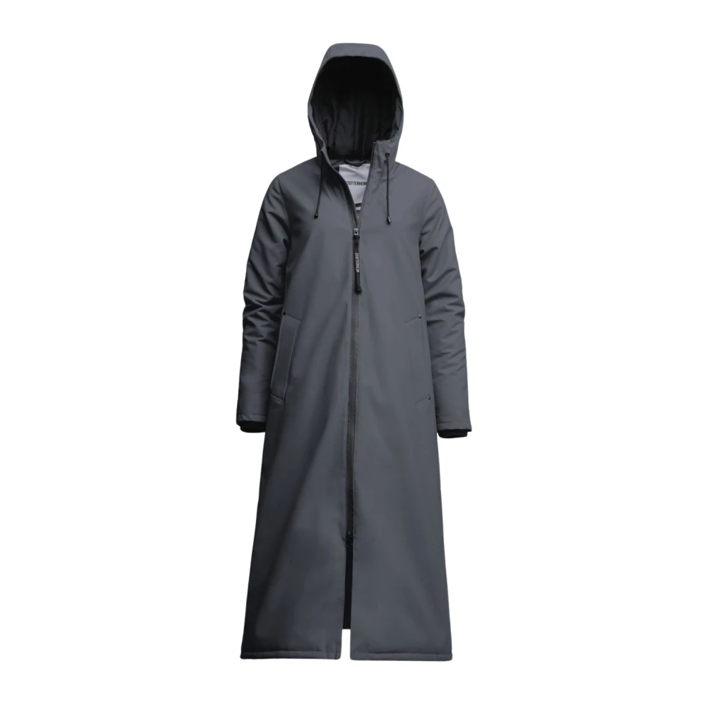 Stutterheim Warm Knielange A-Lijn Regenjas Black Dames