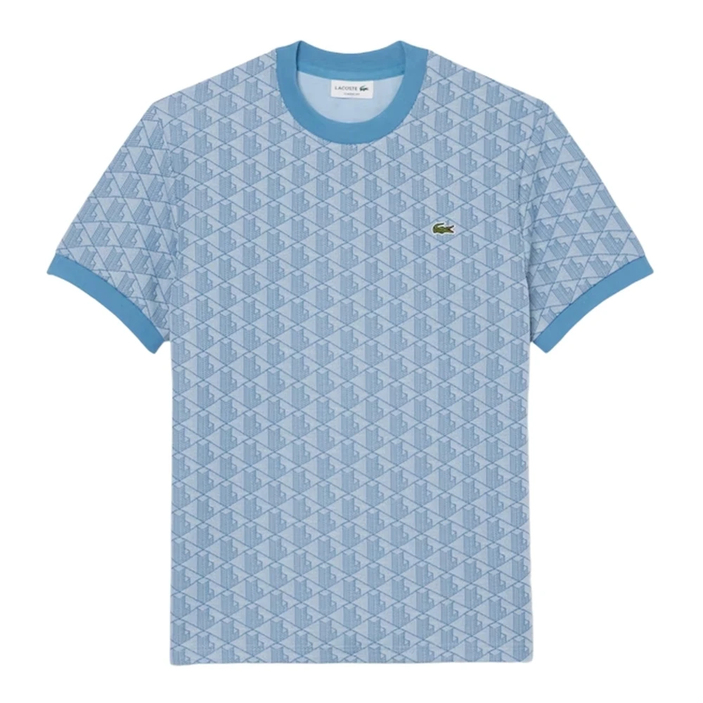 Lacoste Herr Blå Toppar M, Jacquard Monogram Tee