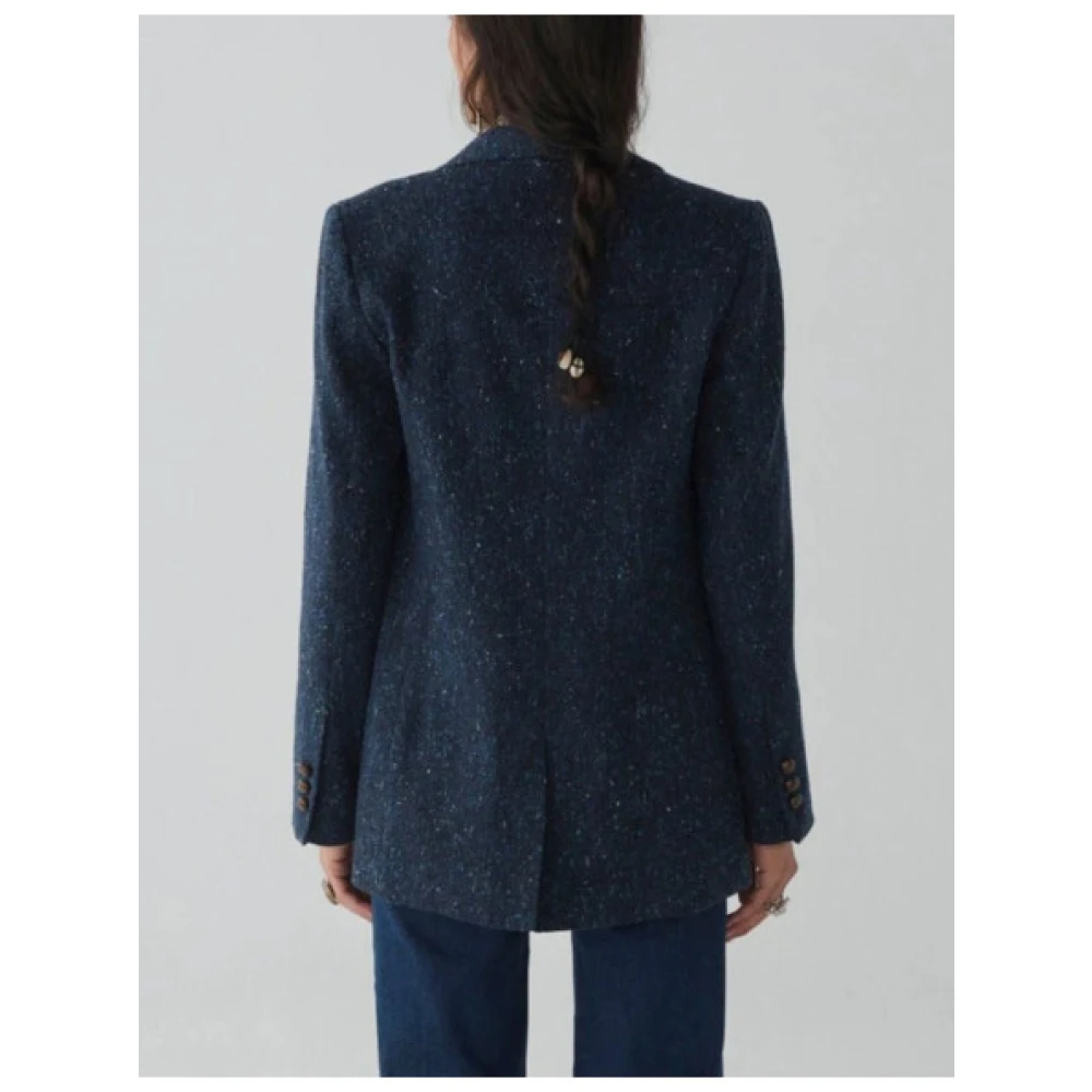 Maison Hotel Azalea Blazer met Sprinkle-patroon Blue Dames