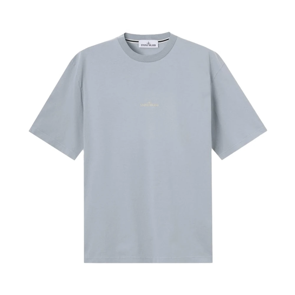 Stone Island Combed Cotton Jersey T-Shirt - Male - T-Shirts - Gray - M - Tops