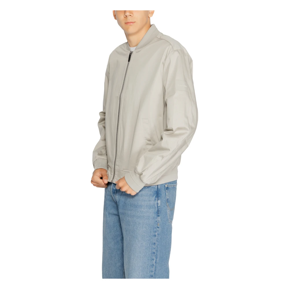 Calvin Klein Biologisch Katoenen Jas Herfst Winter Collectie Gray Heren