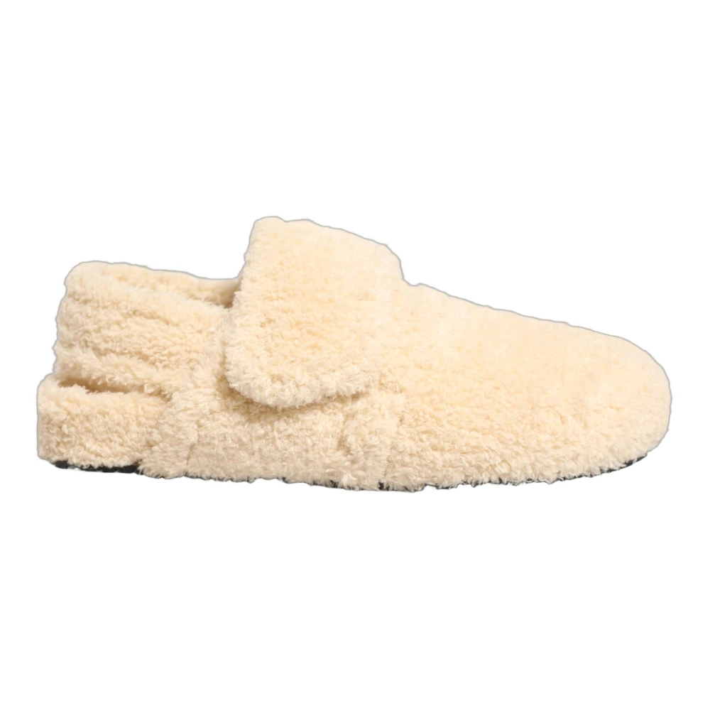 Dolce & Gabbana Men's Beige Flat Shoes, 10 Uk, Faux-Fur Slides