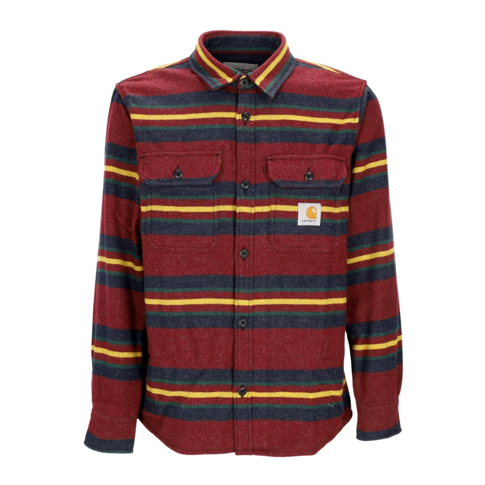 Carhartt Wip Men's Multicolor Casual Shirts, Xl, Flannel Shirt Jacket With Stripes