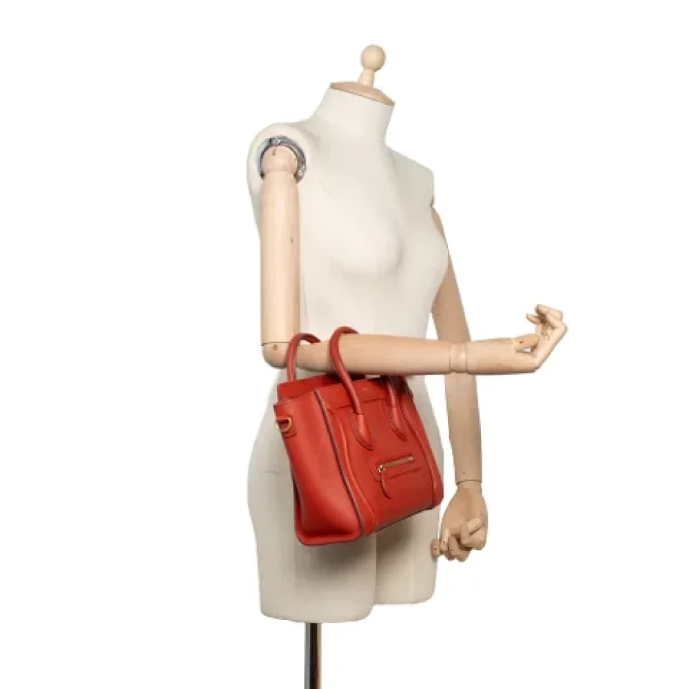 Celine Vintage Pre-owned Leather celine-bags Orange Dames