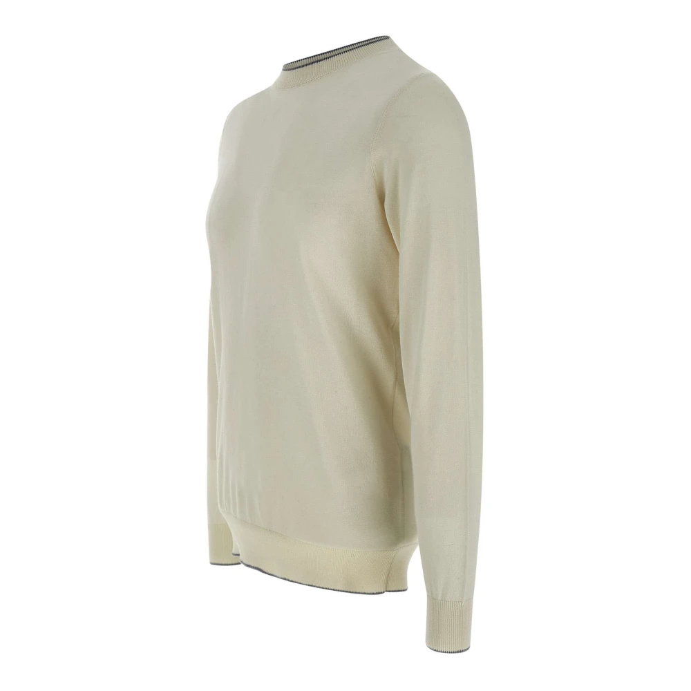 Filippo De Laurentiis Melkwitte Crew Neck Sweater White Heren