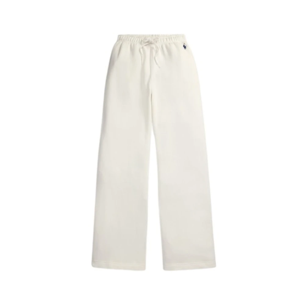 Polo Ralph Lauren Women's White Soft Sweat Wide Leg Pants