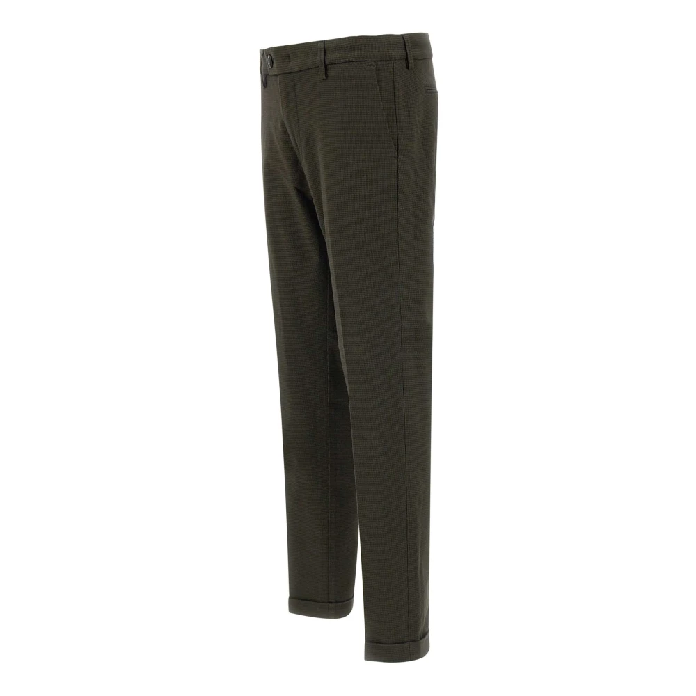 Re-Hash Bruine Houndstooth Slim Fit Broek Brown Heren