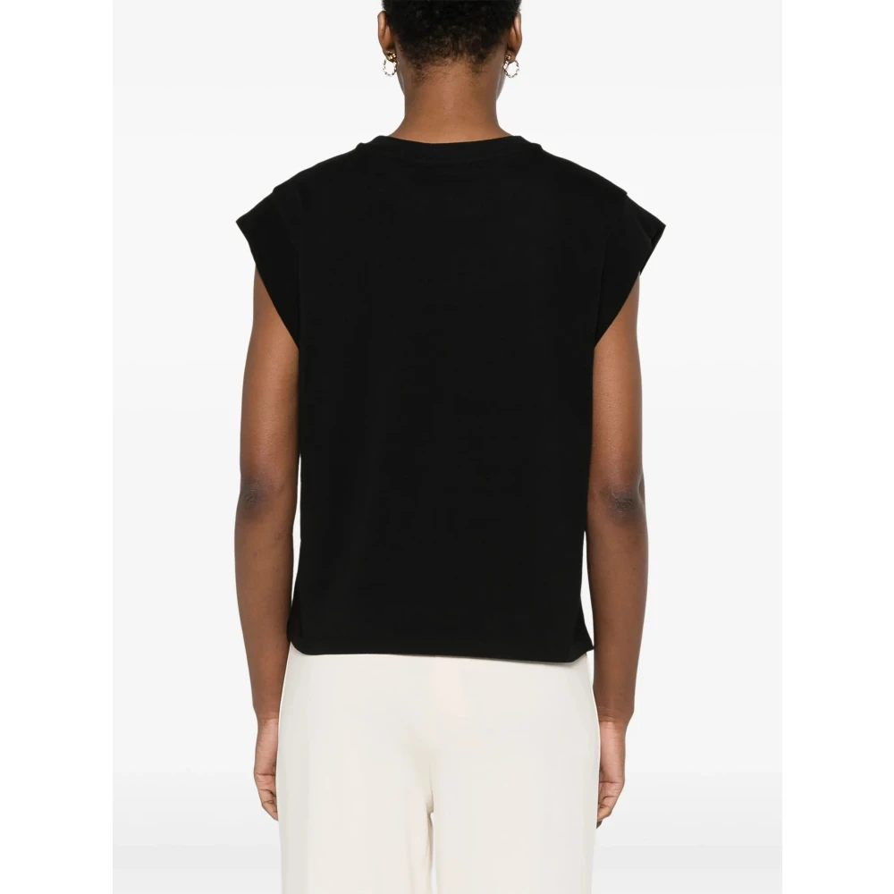 Twinset Kanten Inzet T-Shirt Black Dames