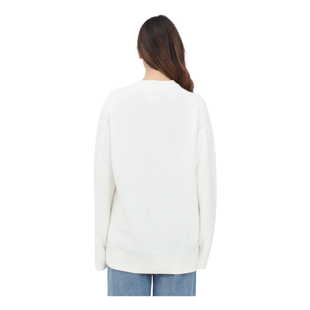 Calvin Klein Jeans Witte trui met CK-logo White Dames