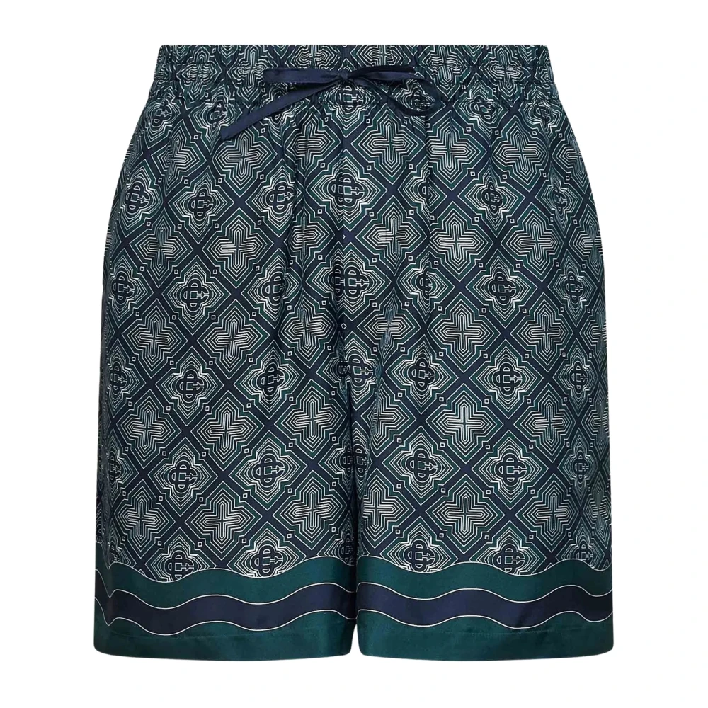 Casablanca , Casual Shorts, Male, Multicolor, L, Radiating Monogram Deck Shorts
