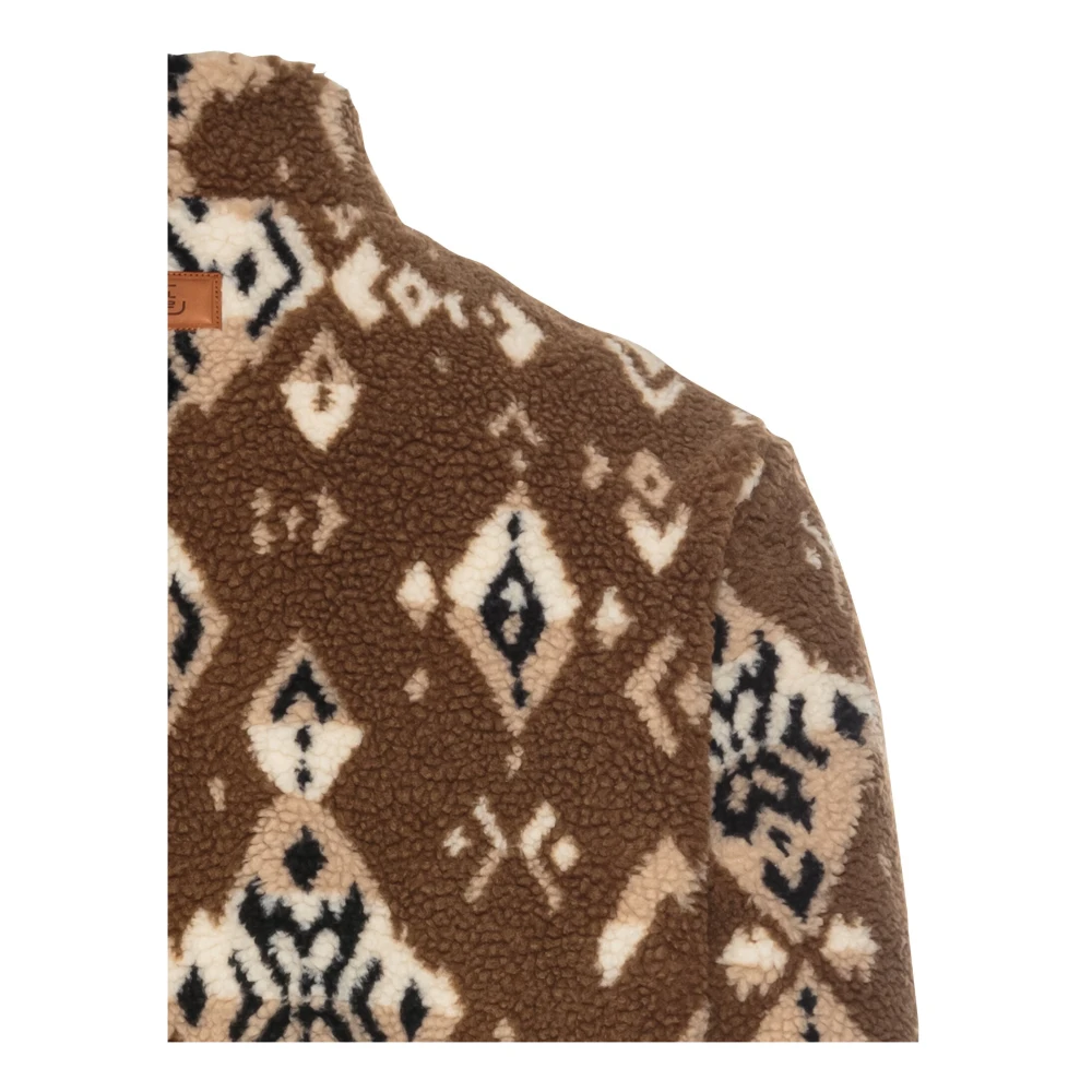 camel active Stijlvol Fleecejack met Opstaande Kraag Brown Heren